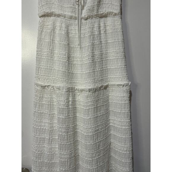 Lost + Wander Calla Lily White Tiered Midi Dress Sz Medium NWT Feminine Romantic - Picture 6 of 14